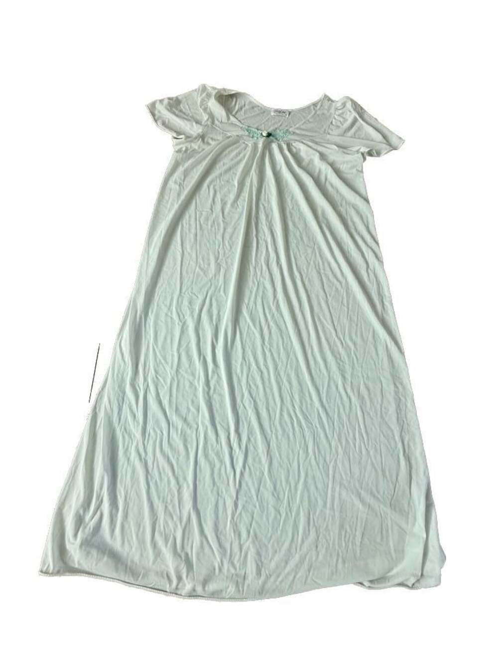 Vanity Fair Vintage Lace Trim Rosette Nightgown Size M
